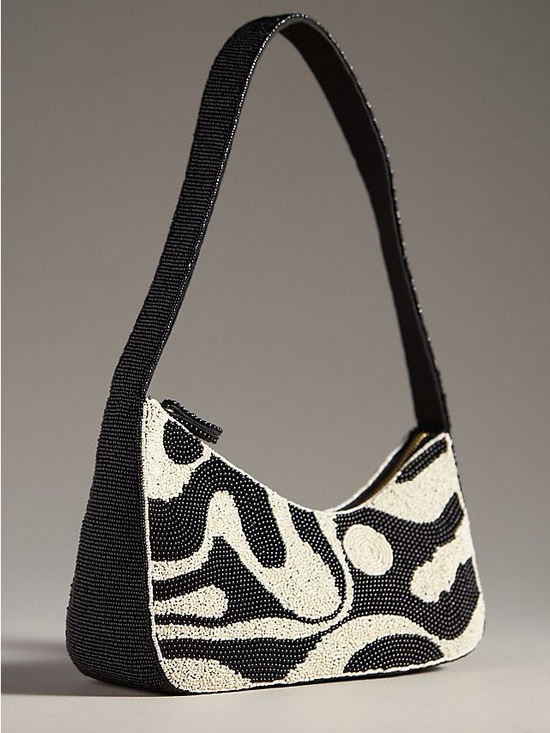 Anthropologie Handbags - Anthropologie Asymmetric Beaded Shoulder Bag